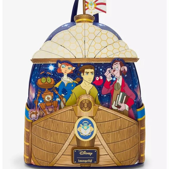 Loungefly Disney Treasure Planet Mini Backpack RLS Legacy Characters Bag New - Picture 1 of 4